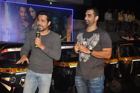 Emraan Hashmi interacts with the Rickshaw Drivers at the Special Screening of Raja Natwarlal
