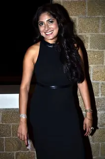 Radhika Mukherjee poses for the media at Shaan's Live Concert