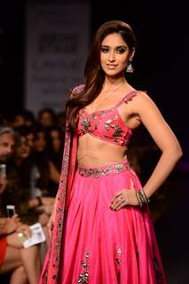 Ileana D'Cruz walks the ramp for Arpita Mehta at the Lakme Fashion Week Winter/ Festive 2014 Day 6