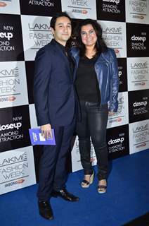 Aditya Hitkari and Divya Palat were at the Lakme Fashion Week Winter/ Festive 2014 Day 6