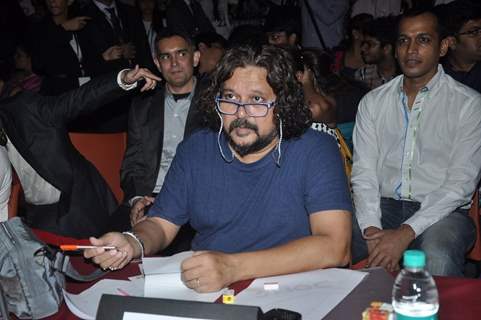 Amol Gupte judging the competition at Jamnabai Narsee School's Cascade Festival