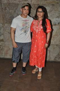 Aamir Khan and Rani Mukherjee at the Special Screening of Mardaani