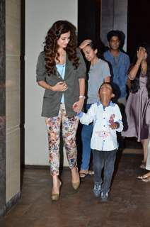 Dia Mirza was snapped with a small kid at the Short Film Launch