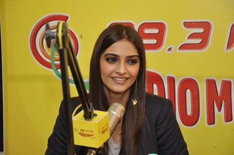 Sonam Kapoor was at the Promotions of Khoobsurat on 98.3 Radio Mirchi