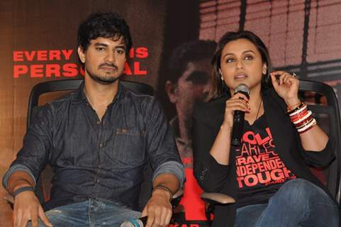 Rani Mukherjee addresses the Press Conference of Mardaani