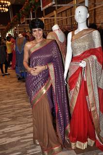 Mandira Bedi poses for the camera at Araish Charity Exhibition