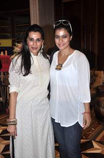 Mana Shetty and Kajol pose for the camera at Araish Charity Exhibition