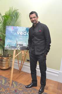 Sanjay Suri poses for the camera at the Mahurat of the Movie 'Veda'