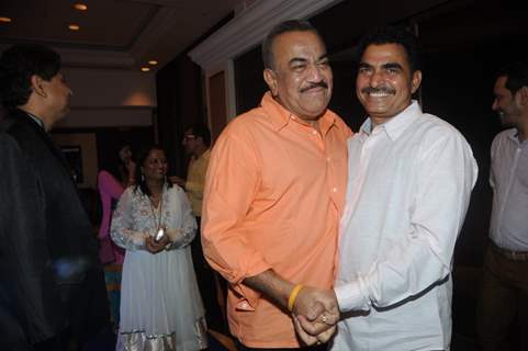 Shivaji Satam poses with a friend at IMFAA