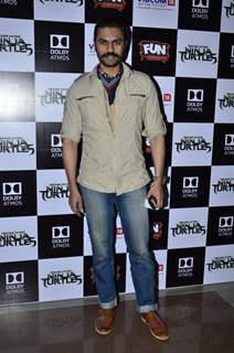 Gaurav Chopra poses for the media at the Screening of Ninja Turtle