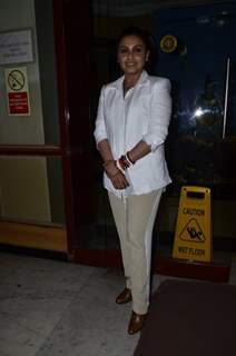 Rani Mukherjee poses for the media at the Special Screening of Mardaani