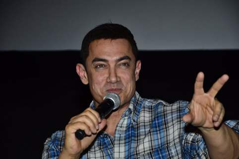 Aamir Khan interacting with the media at the Launch of Satyamev Jayate Season 3