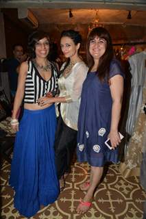 Roshni Chopra poses with friends at the Launch of her Fashion Label