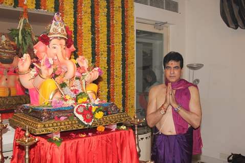 Jeetendra poses for the camera on Ganesh Chaturthi