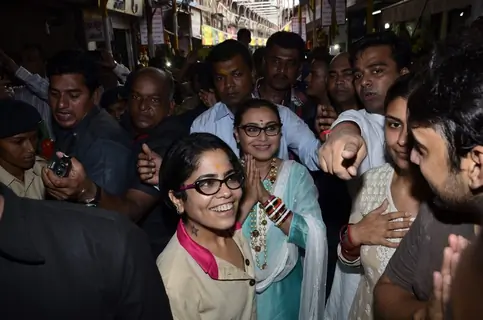 Rani Mukherjee was snapped at Lalbaug cha Raja