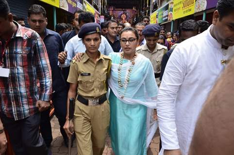 Rani Mukherjee was snapped at Lalbaug cha Raja