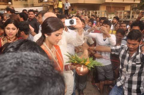 Shilpa Shetty snapped at the Visarjan of Lord Ganesha