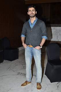 Fawad Khan poses for the media at the Promotions of Khoobsurat