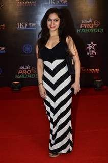 Hunar Hali poses for the media at the Grand Finale of Pro Kabbadi League