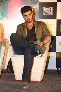 Arjun Kapoor was snapped at the Press Meet of Finding Fanny in Hyderabad