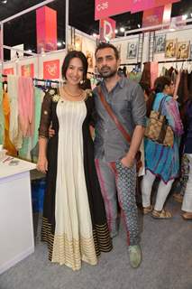 Shraddha Nigam and Mayank Anand at the Design One Exhibition by Sahachari Foundation