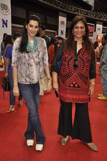 Mana Shetty with a friend at Design One Exhibition by Sahachari Foundation