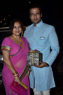 Manasi Joshi and Rohit Roy were seen at  Nikitan Dheer and Kratika Sengar's Wedding Reception