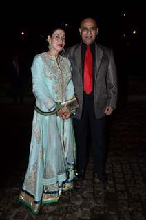 Puneet Issar and his wife were at Nikitan Dheer and Kratika Sengar's Wedding Reception