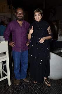 Ketan Mehta and Deepa Sahi pose for the media at the Sun Down Party of Sony Pal's Simply Baatein