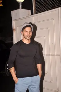 Varun Dhawan poses for the media at the Screening of Finding Fanny