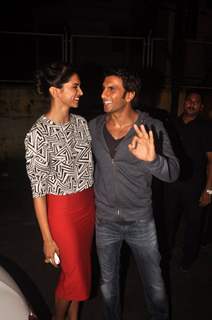 Ranveer Singh and Deepika Padukone snapped at the Screening of Finding Fanny