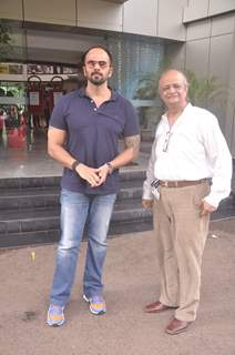 Rohit Shetty poses with a guest at Whistling Woods