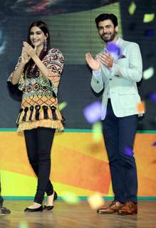 Sonam Kapoor and Fawad Khan Promote Khoobsurat in Delhi