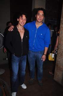 Tiger Shroff poses with Rinzing Denzongpa at the Launch of his New Video