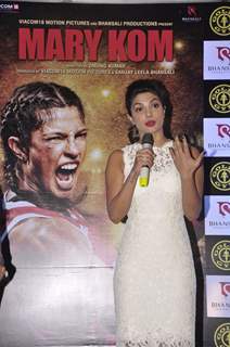 Priyanka Chopra addresses the Promotions of Mary Kom at Gold's Gym