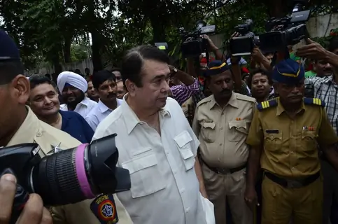 Randhir Kapoor at the Visarjan of Lord Ganesha of RK Studios