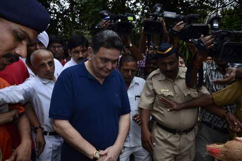 Rishi Kapoor at the Visarjan of Lord Ganesha of RK Studios