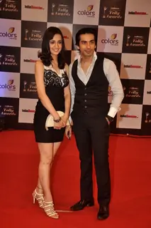 Sanaya Irani and Mohit Sehgal were seen at the Indian Telly Awards