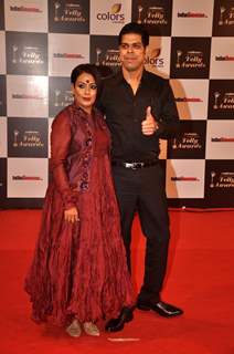 Ashwini Kalsekar and murali Sharma at the Indian Telly Awards