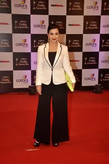Simone Singh was seen at the Indian Telly Awards