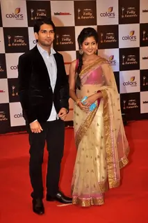 Rahul Sharma and Ishita Dutta was seen at the Indian Telly Awards