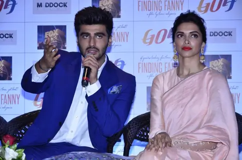 Arjun Kapoor addresses the media at the Finding Fanny Goa Tourism Event