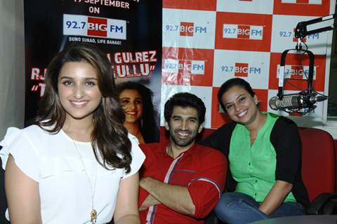 Parineeti Chopra and Aditya Roy Kapur with RJ Rani at the Promotions of Daawat-e-Ishq on 92.7 BIG FM