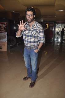 Harman Baweja makes a funky pose for the camera at the Special Screening of Creature 3D