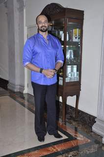 Rohit Shetty poses for the media at Aaj Tak Panchayat Talk Show