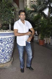 Ashutosh Rana poses for the media at Aaj Tak Panchayat Talk Show