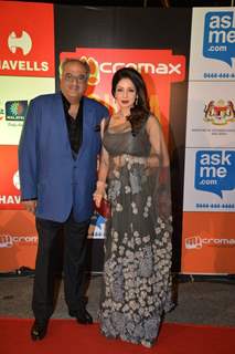 Boney Kapoor and Sridevi Kapoor pose for the camera at Mircromax SIIMA Awards Day 2