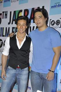 Tiger Shroff along with Rinzing Denzongpa was snapped at the 5th Jagran Film Festival Mumbai