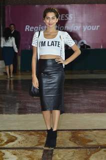 Anusha Dandekar poses for the media at the Launch of 'Fame Fashion Network'