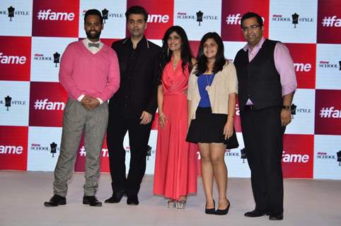 Celebs pose for the media at the Launch of 'Fame Fashion Network'